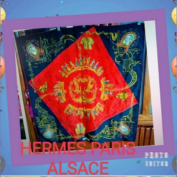 🌟🌟🌟HERMES PARIS ALSACE 100% SILK SCARF🌟🌟🌟 - Picture 1 of 9